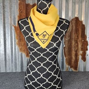 Cub Scout Neckerchief WOLF Yellow and Blue BSA Uniform Scarf